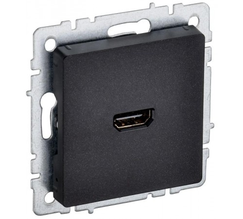 BRITE Розетка HDMI РHDMI-0-БрЧ черный   BR-H10-K02  IEK