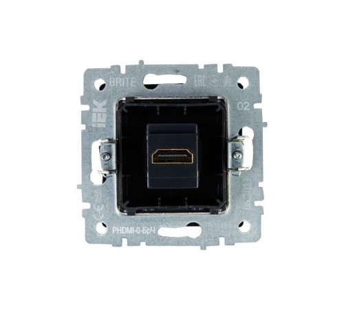 BRITE Розетка HDMI РHDMI-0-БрЧ черный   BR-H10-K02  IEK