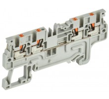 Колодка клеммная CP-MC 4 вывода 1,5мм2 серая  YCT22-00-4-K03-001  IEK