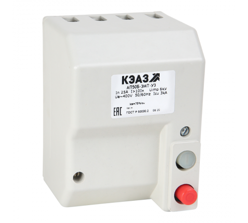 Выключатель автоматический АП50Б-3Т-6,3А-400AC-У3  107511  КЭАЗ