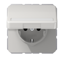 Штепсельная розетка SCHUKO 16A 250V~ с полем для надписи и защитой от влажности; светло-серая  CD1520BFNAKLLG  Jung