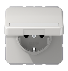 Штепсельная розетка SCHUKO 16A 250V~ с полем для надписи и защитой от влажности; светло-серая  CD1520BFNAKLLG  Jung