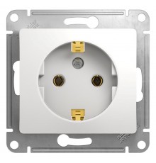 Glossa Белый Розетка с заземлением  GSL000143  SE