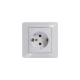 Glossa Белый Розетка с заземлением  GSL000143  SE
