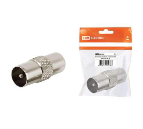 Переходник штекер TV - штекер TV, инд. упаковка   SQ1809-0014  TDM