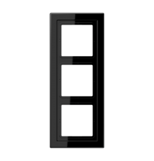 Рамка для вертикальной и горизонтальной установки, 3 поста; дюропласт; черный; LSDesign  LSD983SW  Jung