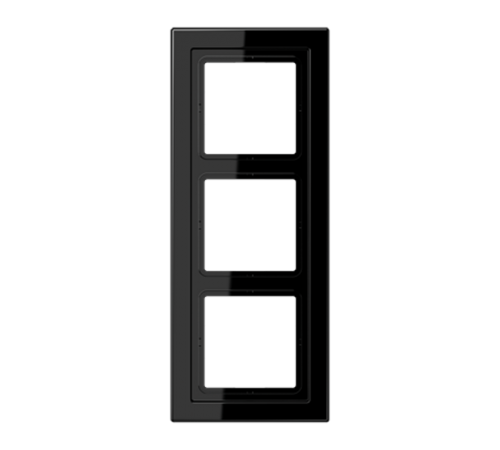 Рамка для вертикальной и горизонтальной установки, 3 поста; дюропласт; черный; LSDesign  LSD983SW  Jung