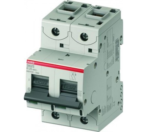 Выключатель автоматический двухполюсный S802C 13А K 25кА (S802C K13)  2CCS882001R0447  ABB