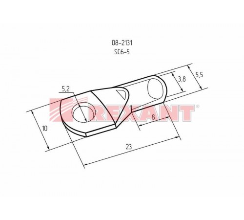 Наконечник кольцевой (НК  5.2 мм) 6 мм (ТМЛ (DIN) 6-5)  08-2131  REXANT