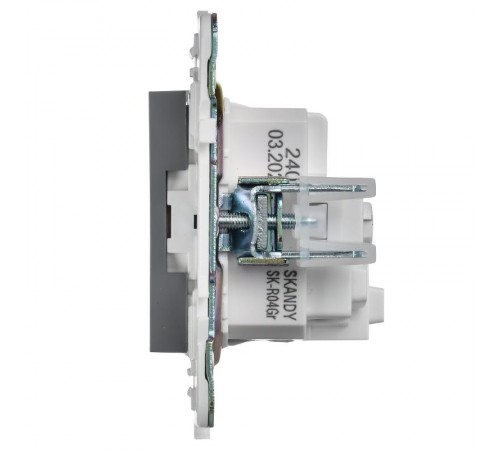 SKANDY Розетка с з/к/ш 16А SK-R04Gr серый  SK-R14-16-K03  IEK