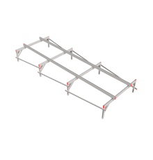 Опорная конструкция для установки оборудования TECHNORAPTOR 1500х4000 тип 2  KM-TR-SSEI-1500-4000-2  КМ - профиль