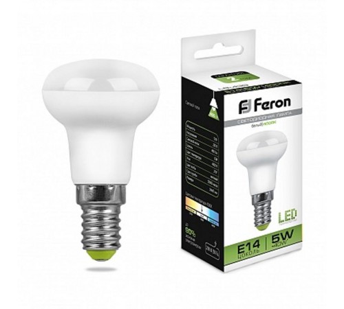 Лампа светодиодная рефлектор LB-439 (5W) 230V E14 4000K R39  25517  FERON