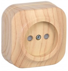 РСш20-2-ХС Розет. 1-ая без з/к с з/ш о/у 10А GLORY сосна  ERH13-K34-10  IEK