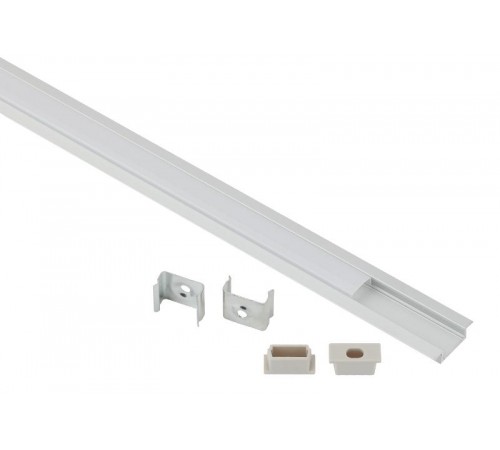 Комплект с врезным анодированным профилем  2206-1m 22х6мм, 1м, серебристый САВ251   Б0062794  ЭРА