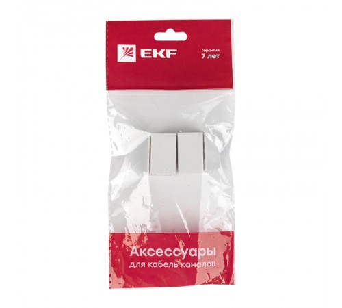 Соединитель (16х16) (4 шт) Plast EKF PROxima Белый    conw-16-16x4   EKF