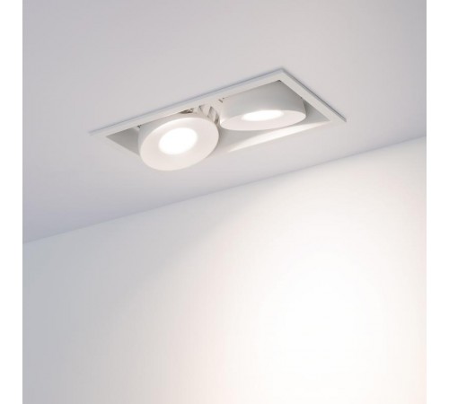 Светильник CL-SIMPLE-S148x80-2x9W Day4000 (WH, 45 deg)  028150  Arlight