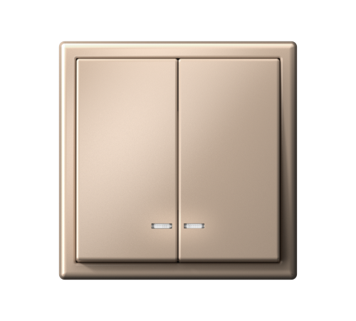 ArtGallery Песочный Выключатель 2-клавишный с подсветкой, сх.5а, 10АХ, механизм  GAL001253  SE