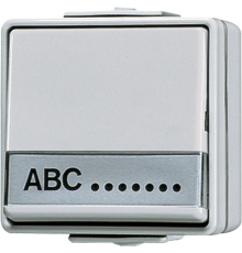 Выключатель универсальный для накладного монтажа с полем для надписи 17 x 72 mm IP44  606NAW  Jung