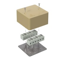 Коробка огнестойкая для кабель-канала 40-0460-FR6.0-12 Е15-Е120 RAL1001 85х85х45 (44 шт/кор) бежевая  40-0460-1001-FR6.0-12  Промрукав