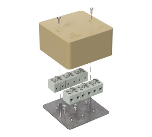 Коробка огнестойкая для кабель-канала 40-0460-FR6.0-12 Е15-Е120 RAL1001 85х85х45 (44 шт/кор) бежевая  40-0460-1001-FR6.0-12  Промрукав
