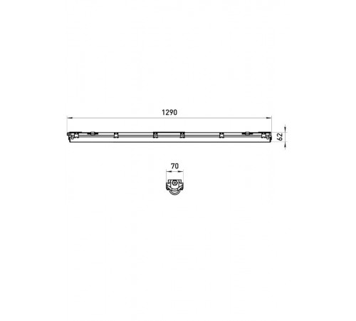 Светильник промышленный под светодиодную лампу T8 G13 1200мм IP65 SPP-101-0-001-120  Б0043655  ЭРА