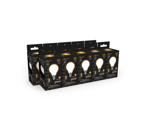 Лампа светодиодная Black LED Filament Шар OPAL E14 5W 420lm 2700K  105201105  Gauss