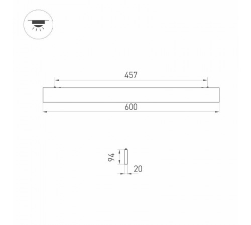 Светильник ALT-LINEAIR-FLAT-UPDOWN-DIM-S2094-600-25W Day4000 (BK, 100 deg, 230V) (Arlight, IP20 Металл, 3 года)  031470  Arlight