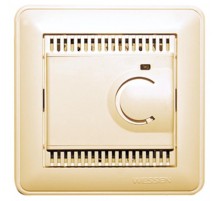 W59 Слоновая кость Регулятор теплого пола с датчиком +5 до +50°C, 10А (в сборе)  TES-151-28  SE