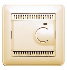 W59 Слоновая кость Регулятор теплого пола с датчиком +5 до +50°C, 10А (в сборе)  TES-151-28  SE