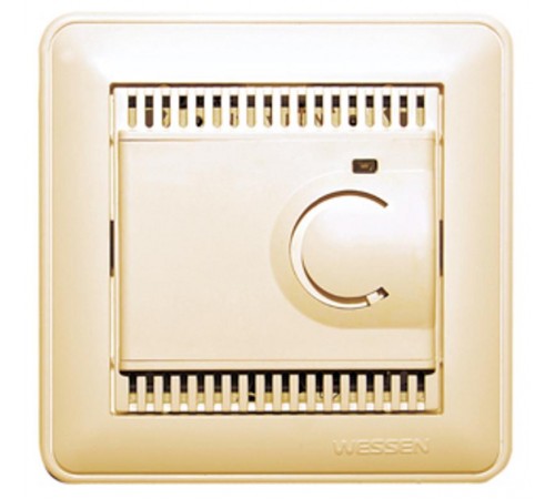 W59 Слоновая кость Регулятор теплого пола с датчиком +5 до +50°C, 10А (в сборе)  TES-151-28  SE