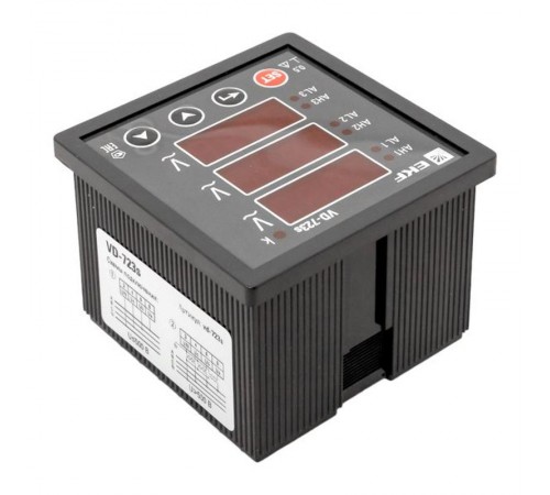 Вольтметр VD-723s цифровой на панель 72x72 (квадратный вырез) трехфазный в коротком корпусе PROxima  VD-723s  EKF