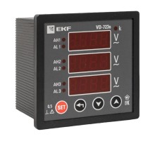 Вольтметр VD-723s цифровой на панель 72x72 (квадратный вырез) трехфазный в коротком корпусе PROxima  VD-723s  EKF