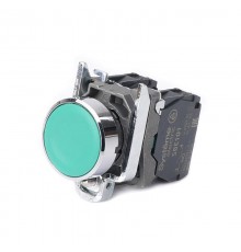 Кнопка SB4 в сборе модульная 22мм зеленая с возвратом металл 1НО+1НЗ  SB4BA35  SE
