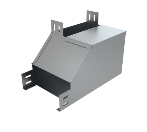 Угол вертикальный внутренний L 50х50 мм с разворотом трассы на 90 град  NLPD90-50-50-L  КМ-профиль