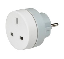 Адаптер для путешествий - серия Элиум - с британского стандарта на французский/немецкий стандарт - белый/серый  050383  Legrand