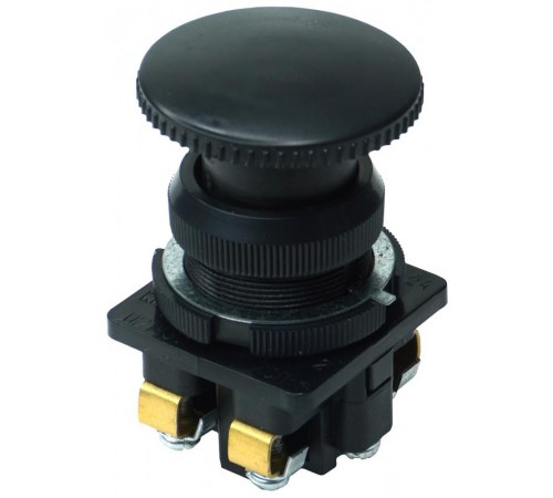 КЕ-021 У3 исп.2, черный, 1з+1р, гриб без фиксации, IP40, 10А, 660В, выключатель кнопочный (ЭТ)  ET506636  Электротехник