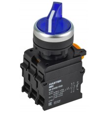 Переключатель с подсв. 2 полож. 1NO+1NC синий MASTER  MI-SW60-11XD-3-14-2-K07  IEK