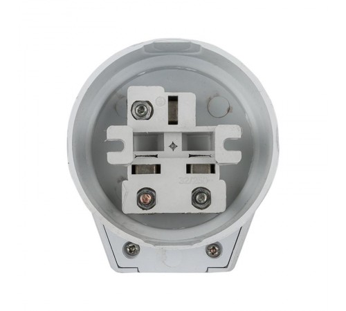 Разъем РШ-ВШ 32А 250В 2P+PE (ОУ) пластиковый бел. EKF PROxima  AS-250-O-01  EKF