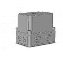 Коробка 150х110х138 ПК поликорбанат,серый цвет корпуса и крышки,крышка высокая,DIN-рейка РП1  КР2801-913  HEGEL