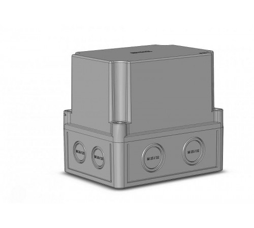 Коробка 150х110х138 ПК поликорбанат,серый цвет корпуса и крышки,крышка высокая,DIN-рейка РП1  КР2801-913  HEGEL