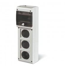 Корпус на 6 модулей и 3 поста  с основанием 70х87 мм.  DIS6323500  DKC