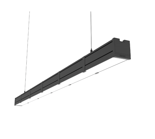 Светильник светодиодный ДСО/ДПО Mercury Pro GL 21Вт 4000К CRI90 RAL9005 компл провод 2м подвесы 2м опал закаленное стекло 1516 х 66 х 68  V1-R0-9R258