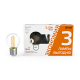 Лампа светодиодная   Basic Filament Шар 5,5W 510lm 2700К Е27 LED (3 лампы в упаковке) 1/20  1051216T  Gauss
