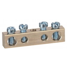 Шина  NO-122-12 PEN земля-ноль 6х9мм 4/1 латунная с креплениями по центру   Б0047226  ЭРА