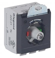 Комплектующий блок для кнопок - Osmoz - для компл. - с подсветкой - под винт - 24В~/= - НО+НЗ - красный - 3 поста  023004  Legrand