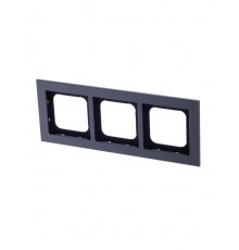 Рамка 3-постовая, Axcent, металл, платина  2CKA001754A4690  ABB