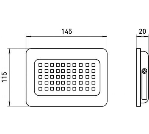 Прожектор светодиодный уличный LPR-023-0-30K-050 50Вт 3000K 4000Лм 150х145х24  Б0052859  ЭРА