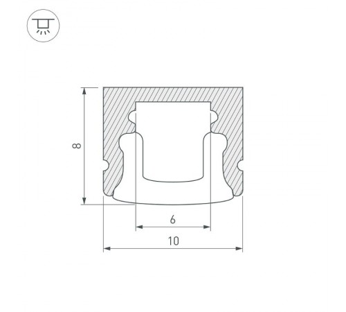Профиль ARH-MINI5-2000 ANOD  018827  Arlight