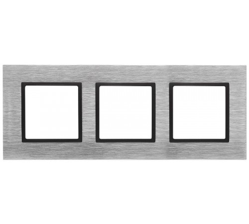 14-5203-41 Рамка на 3 поста, металл, Эра Elegance, сталь+антр  Б0034557  ЭРА