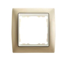 Simon 82 Рамка декоративная, 1 пост, S82, шампань-слоновая кость  82714-34  Simon